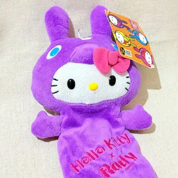 키티 봉제 인형 키링 스트랩 파우치 콜라보 레어
