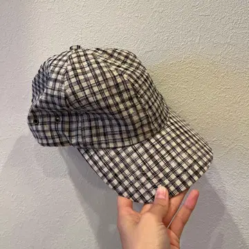 체크 무늬 코튼 캡