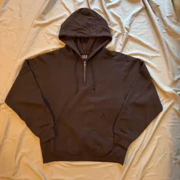 00's Fruits of the loom 하프 지퍼 후드티