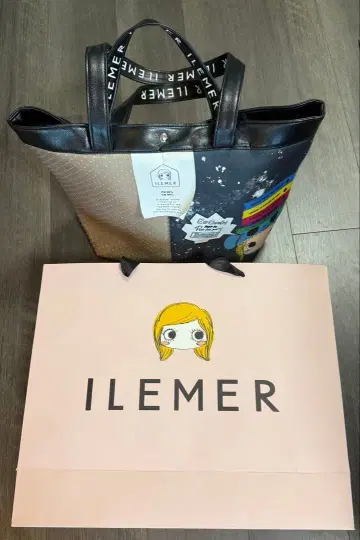 ILEMER 컬러풀 토트백