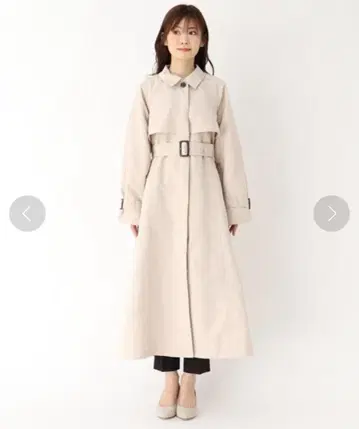 폴리 포플린 코트 벨트 포함