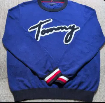Tommy 로고 파랑 스웨터