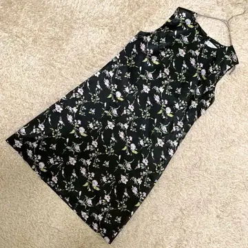 [고품질] 22 OCTOBRE 꽃무늬 슬리브리스 원피스 38 M 상당