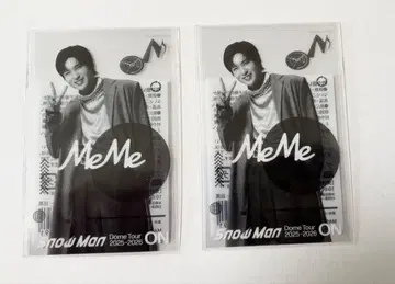 메구로 렌 SnowMan ON 클리어 스티커 2장 세트