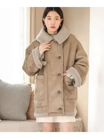 LOWRYSFARM 리버서블 무스탕 보아 코트