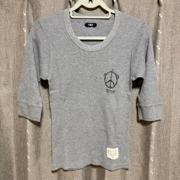 y122811 TMT 티셔츠 롱티 그레이 로고 S