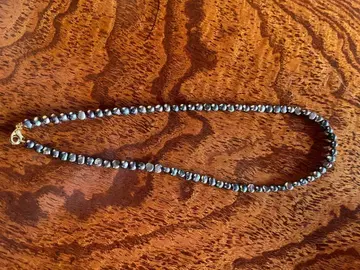 블랙 담수 펄 목걸이