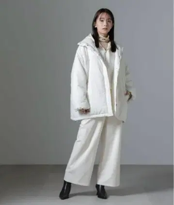 나노 유니버스 발수 가공 충전솜 스탠드 오버 지퍼 블루종