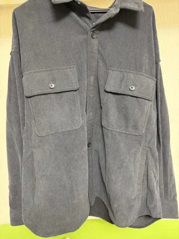 BEAMS 코듀로이 셔츠 자켓 L 그레이