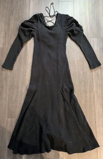 SNIDEL 블랙 롱 드레스 155/80A 원피스 M 패드 포함