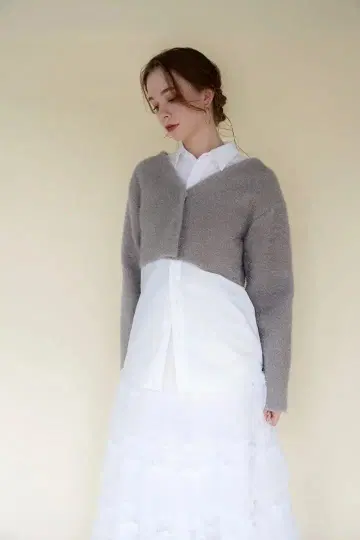 acka lame short cardigan