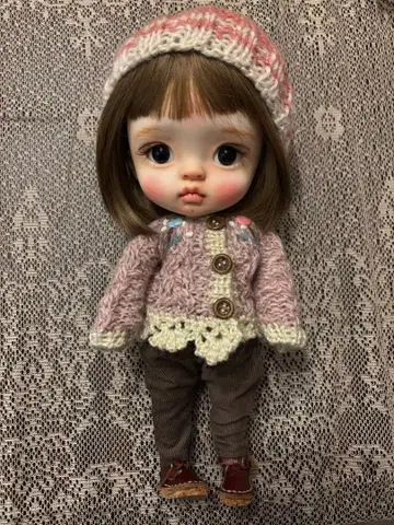 커스텀 인형 밥컷 핑크 계열