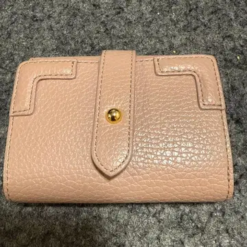 하스 스케줄 핑크 가죽 3단 폴더형 지갑