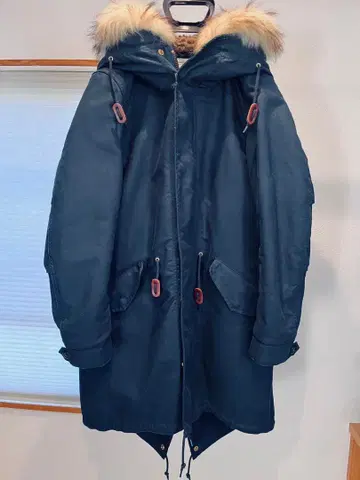 레어 새상품급 아메리칸 라그 씨 모즈 코트 네이비 사이즈 1