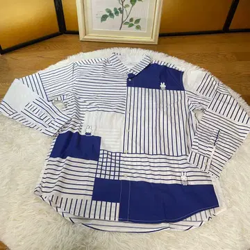 graniph 미피 스트라이프 긴팔 셔츠 XL 유니크 자수