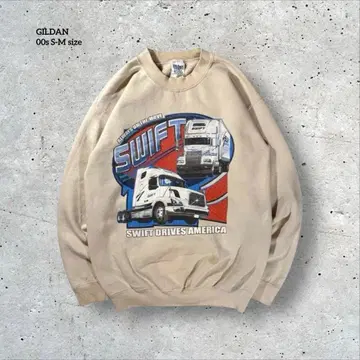 00s 구제 의류 Gildan 'Swift' 맨투맨 트레이닝복 S-M