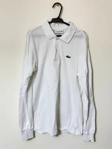 LACOSTE 화이트 피케 셔츠 US XS