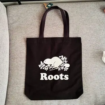 택 포함 미사용 Roots 캐나다 블랙 에코백