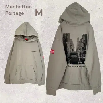 맨해튼 포티지 프린트 후드티 후드 부착 캐주얼 가을/겨울 남성용