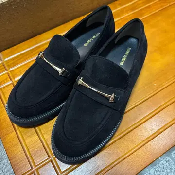 GLOBAL WORK 에어카루 탱크 밑창 로퍼 블랙 스웨이드 M 사이즈