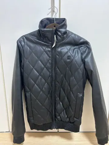 G-Star RAW 블랙 가죽 자켓 XS