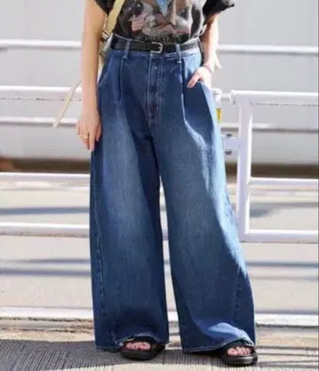 JOURNAL STANDARD 2턱 와이드 데님 팬츠 38