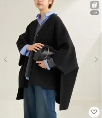 traditional whetherwear Plage 별주 판초 블랙