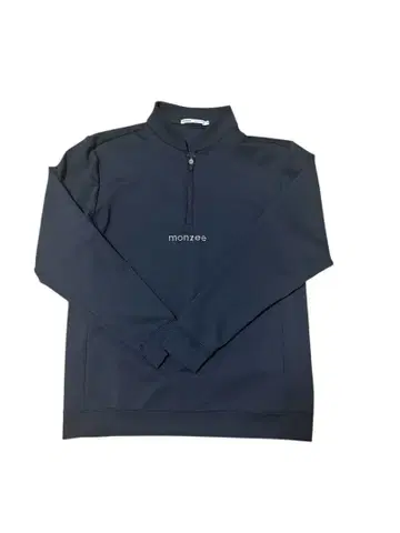 monzee 남성용 하프 지퍼 셔츠 S 블랙