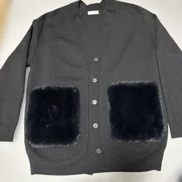 tommorowland 퍼 달린 포켓 가디건 S