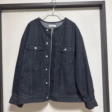 LE CERCLE par rope' 블랙 데님 자켓