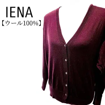 IENA 울 100% 긴팔 V넥 니트 가디건