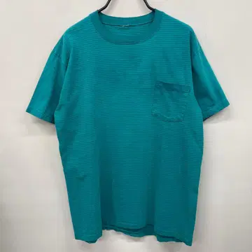 80s 스트라이프 T셔츠 포켓 부착