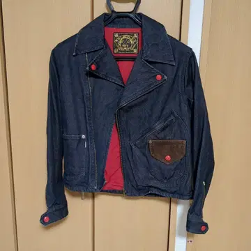 EVISU 에비수 더블 라이더스 데님 자켓