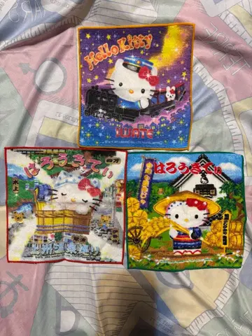 헬로키티 키티 지역 한정 손수건 3개 세트