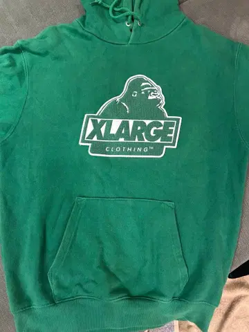 XLARGE 그린 후드 부착 후드티