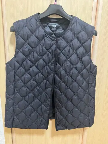 UNIQLO 퍼프틱 퀼팅 베스트/웜 패디드 블랙