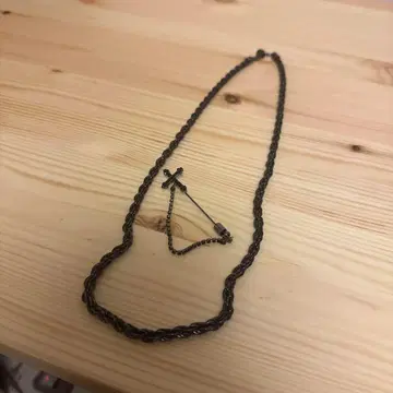 블랙 트위스트 체인 목걸이 핑 세트