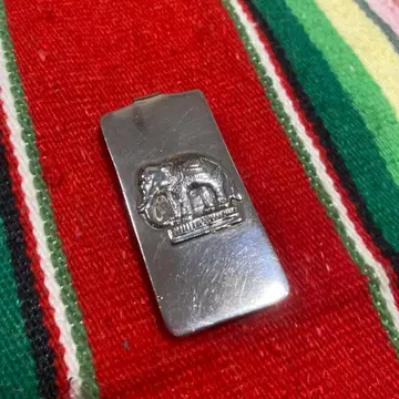 코끼리 디자인 실버 머니클립