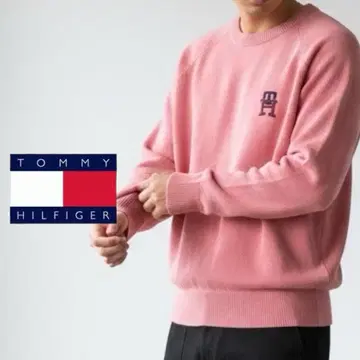 625 TOMMY HILFIGER 크루넥 니트 로고 자수