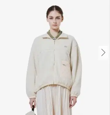 LACOSTE 리브 니트 스탠드 카라 보아 자켓