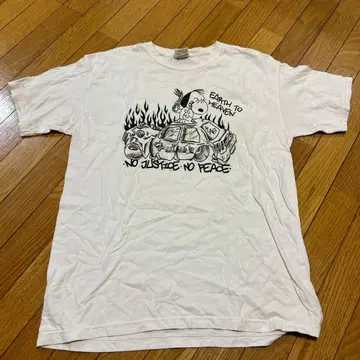 Earth to hevean NO JUSTICE NO PEACE 티셔츠