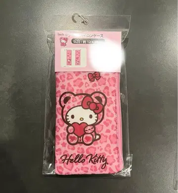 아베일 헬로키티 레오파드 무늬 헤어 아이론 케이스 약 12x38cm