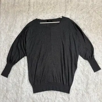 UNTITLED 여성용 긴팔 니트 XL 실크 캐시미어 그레이