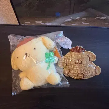 [레어] 폼폼푸딩 네잎클로버 마스코트 키링 세트