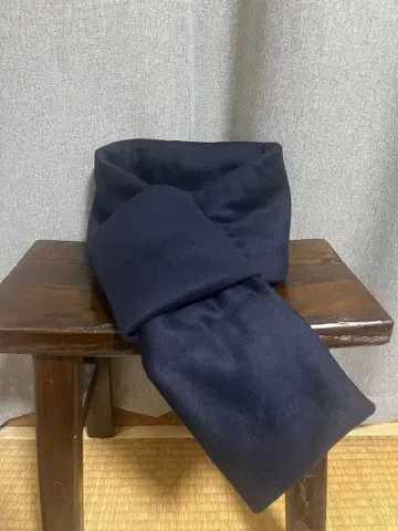 Yoasa 머플러 헤비 캐시미어 멜톤 다크 네이비