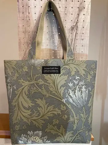 핸드메이드 토트백 윌리엄 모리스 아네모네 블루