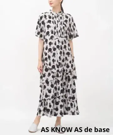 새상품 AS KNOW AS de base 티어드 도트 스커트 15