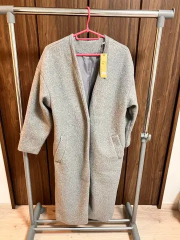 그레이 롱 코트 미사용 새상품