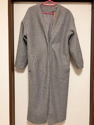 그레이 롱 코트 미사용 새상품