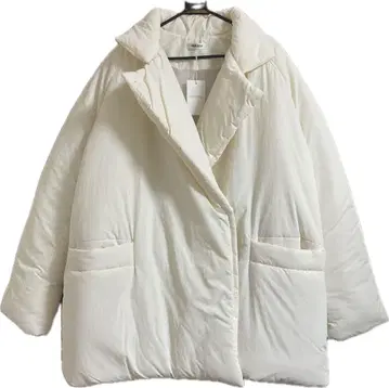 아이보리 다운 자켓 오버 사이즈 택 포함 새상품